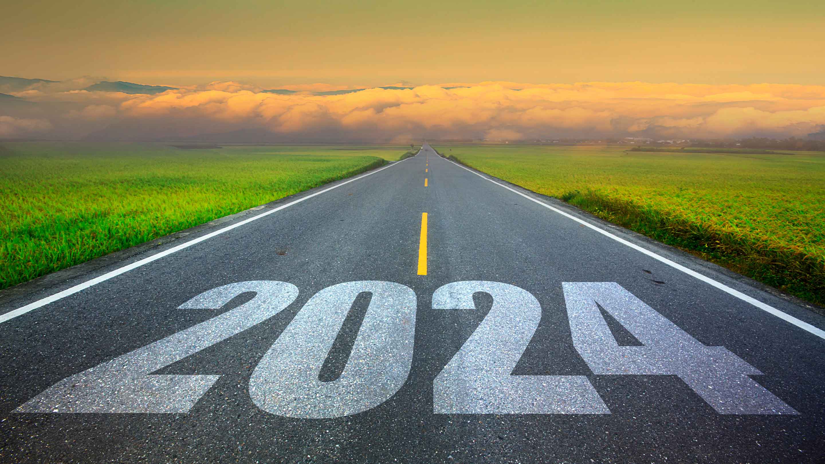 Road with 2024 date