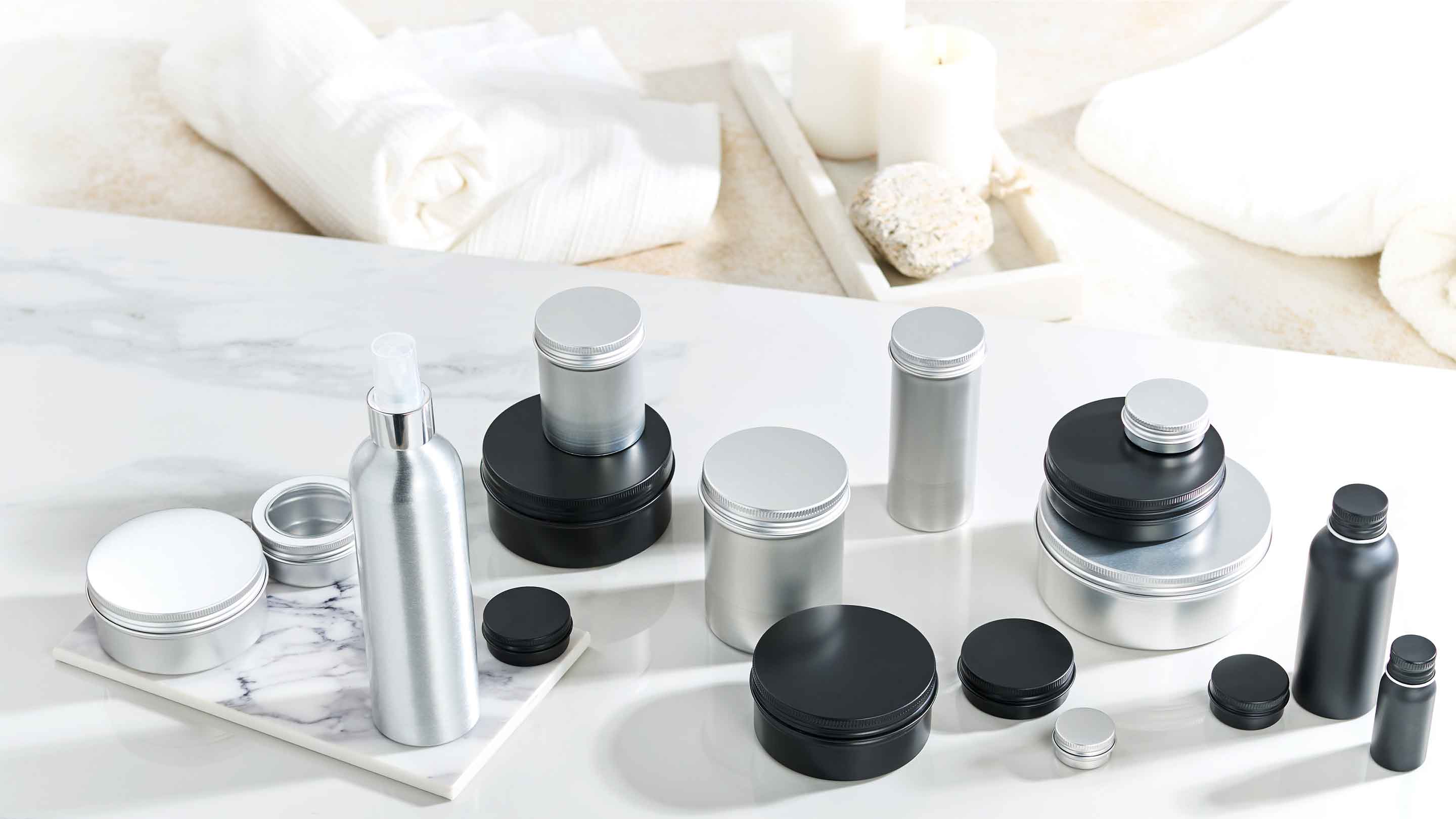Selection of cosmetic packaging