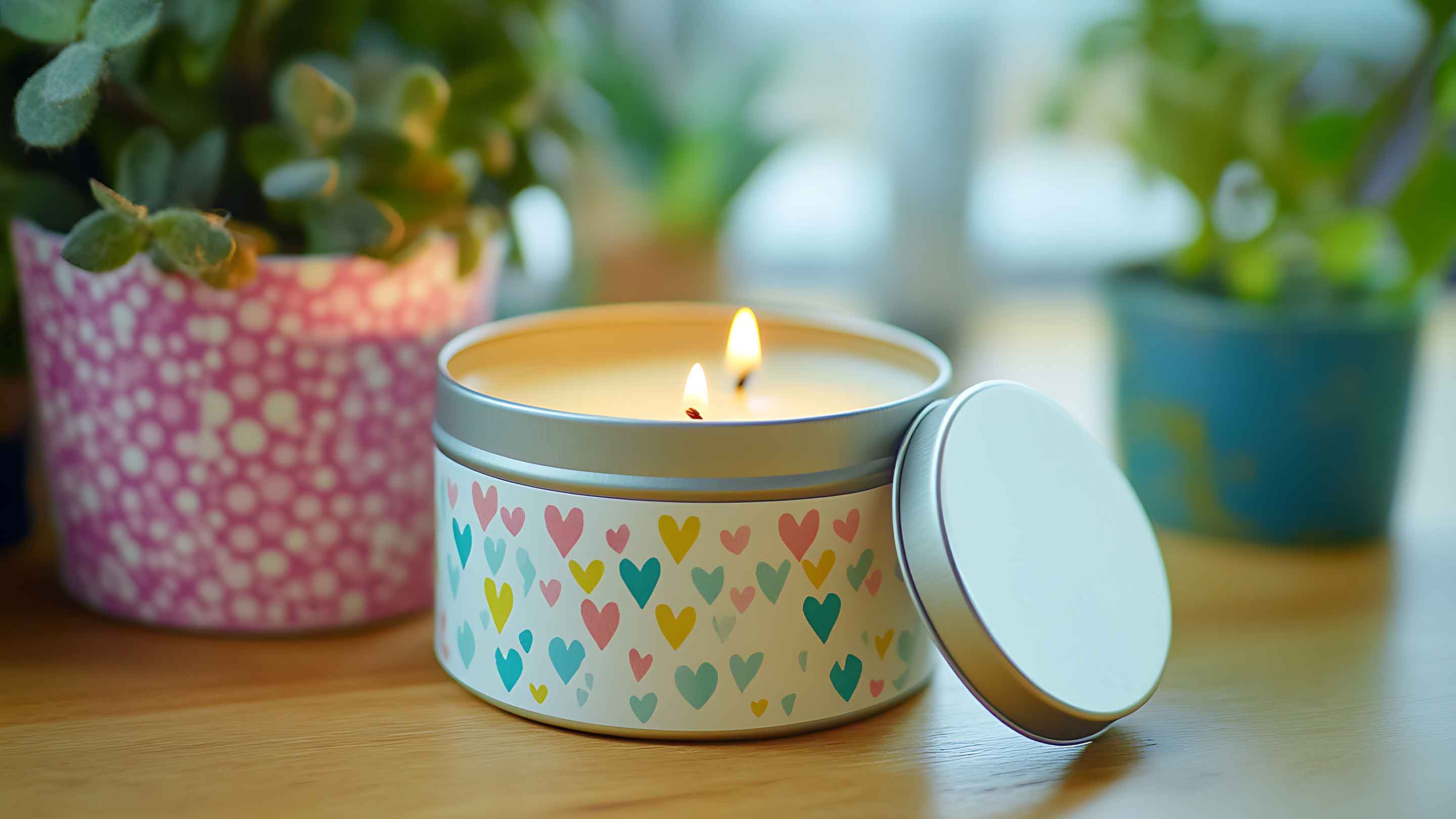 Branding candle tin packaging