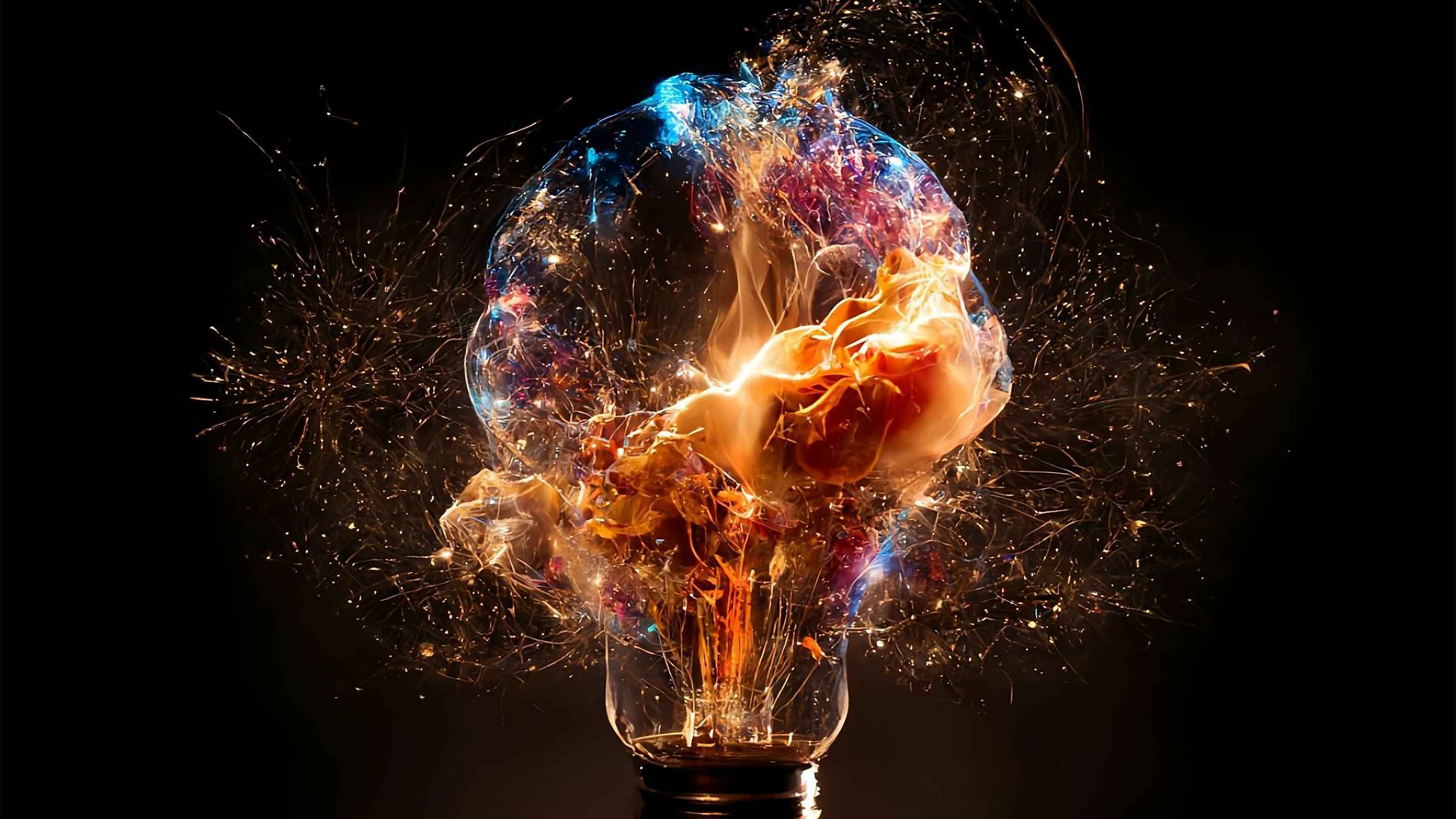 Lightbulb and creative innovation