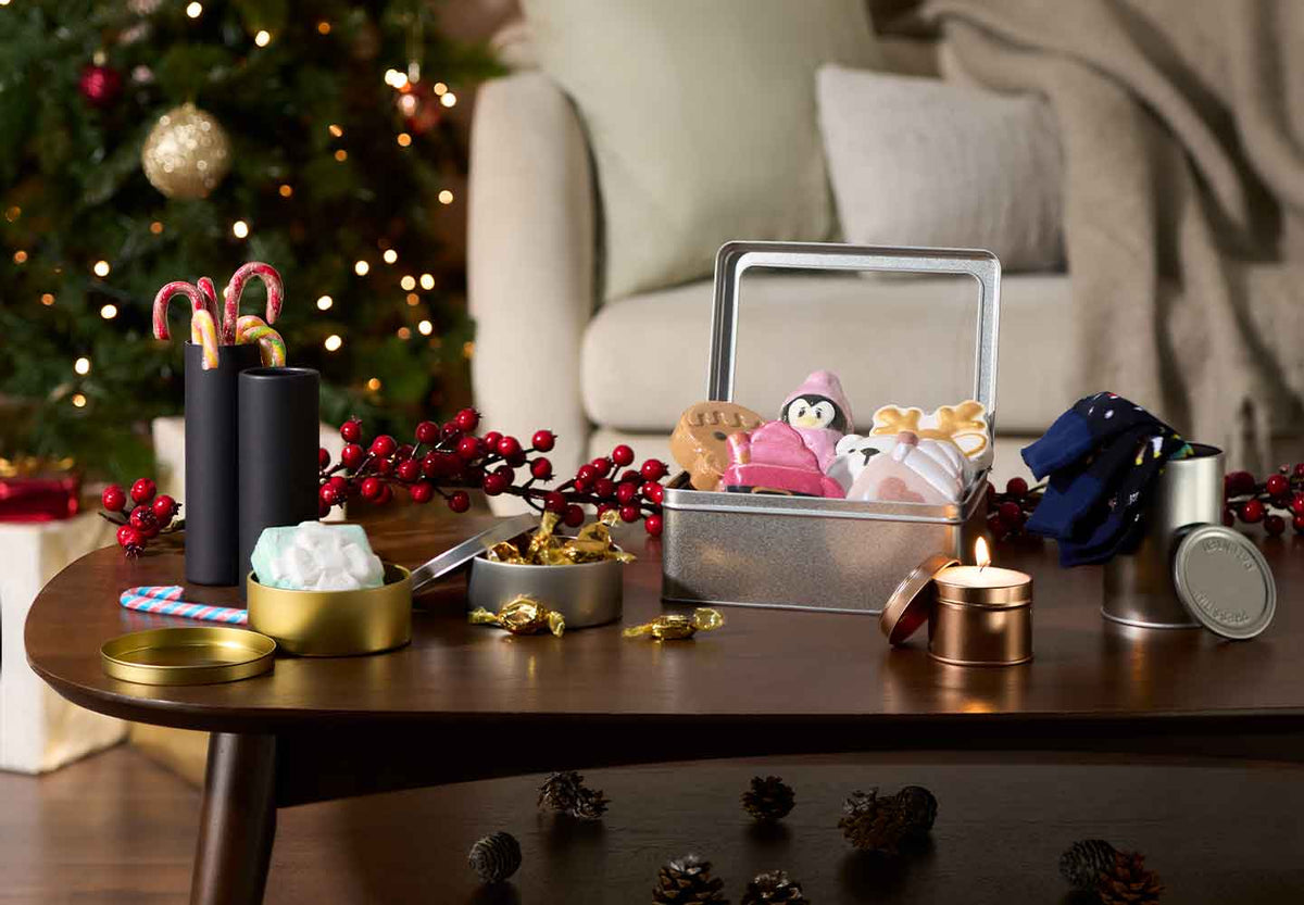 Collection of packaging for festive products