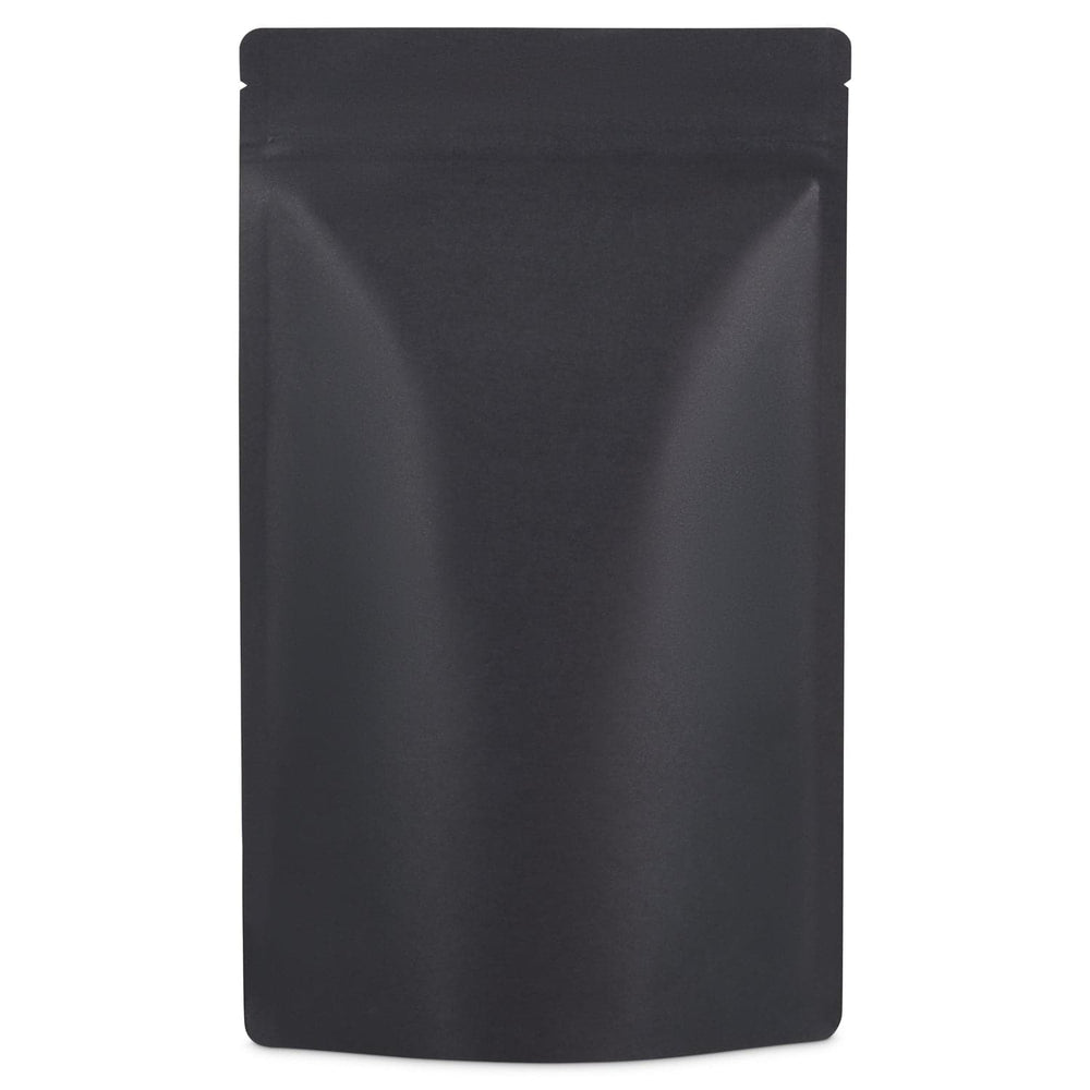 Black Stand Up Pouch on a white background.