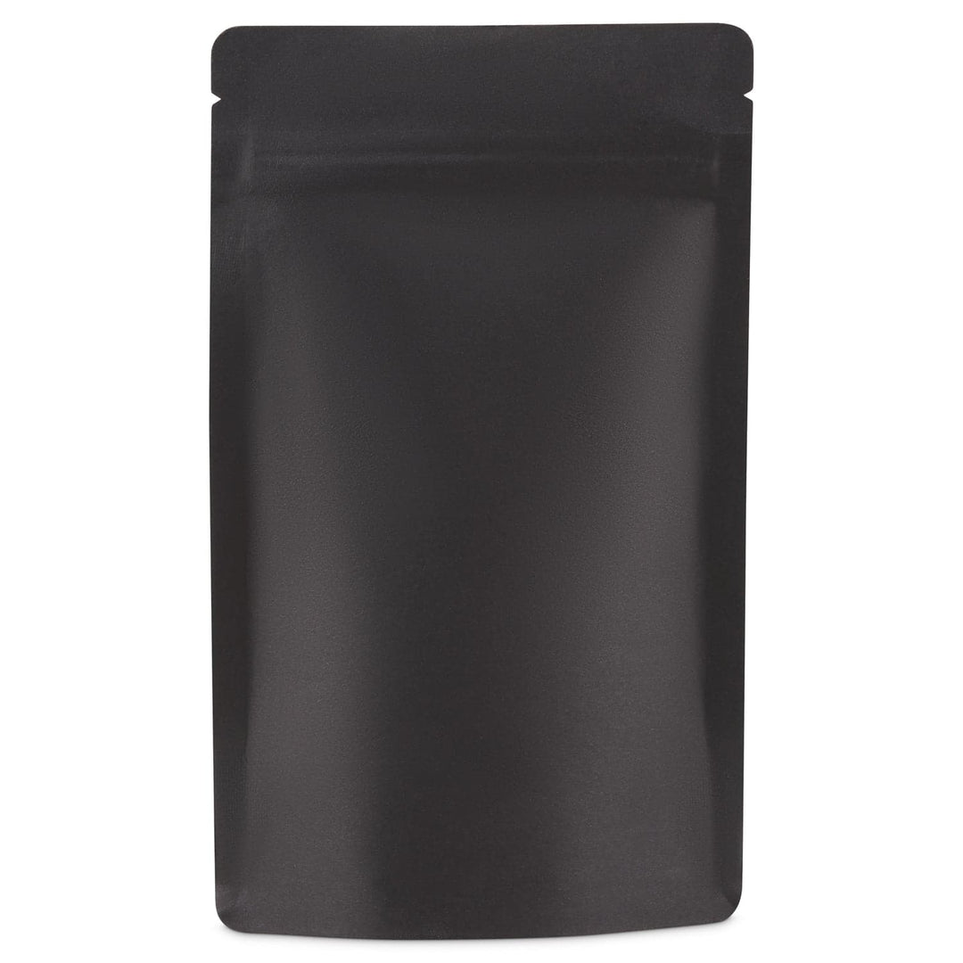 Black Stand Up Pouch on white background