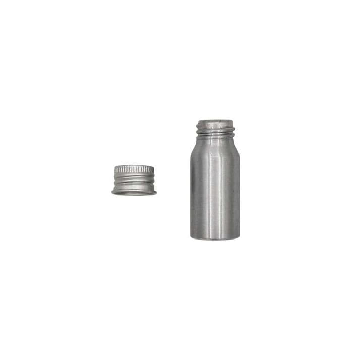 Aluminium screw lid bottle with the cap off to show the neck aperture and thread.