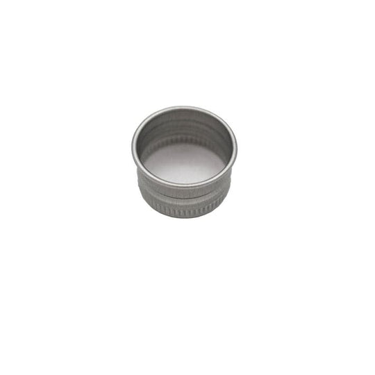 Screw lid cap photographed on its own and showing the inside..