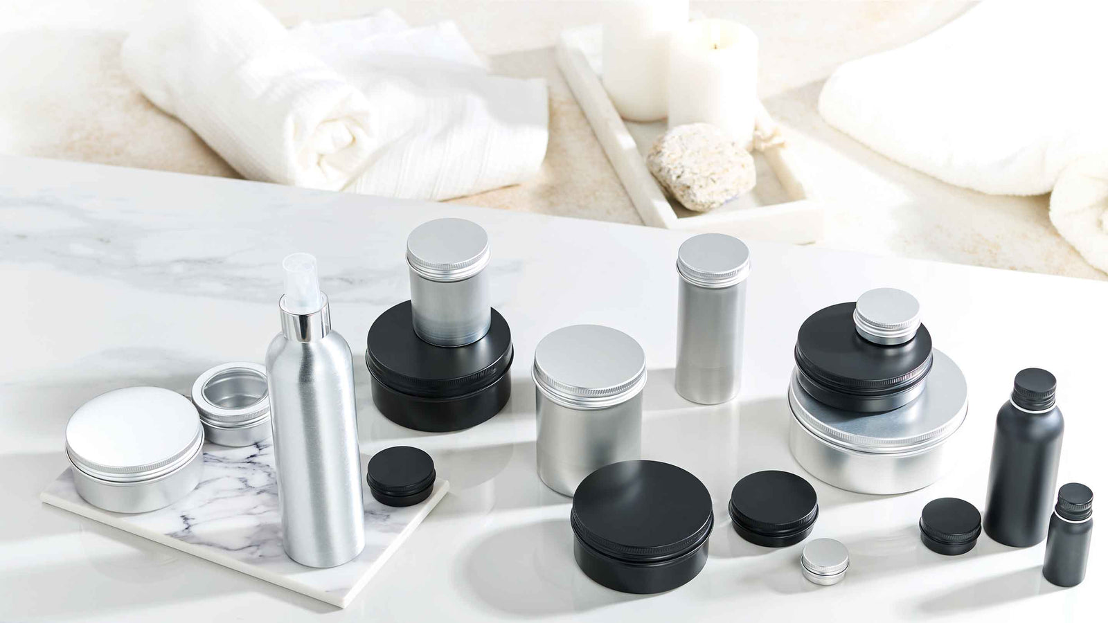 Selection of cosmetic packaging