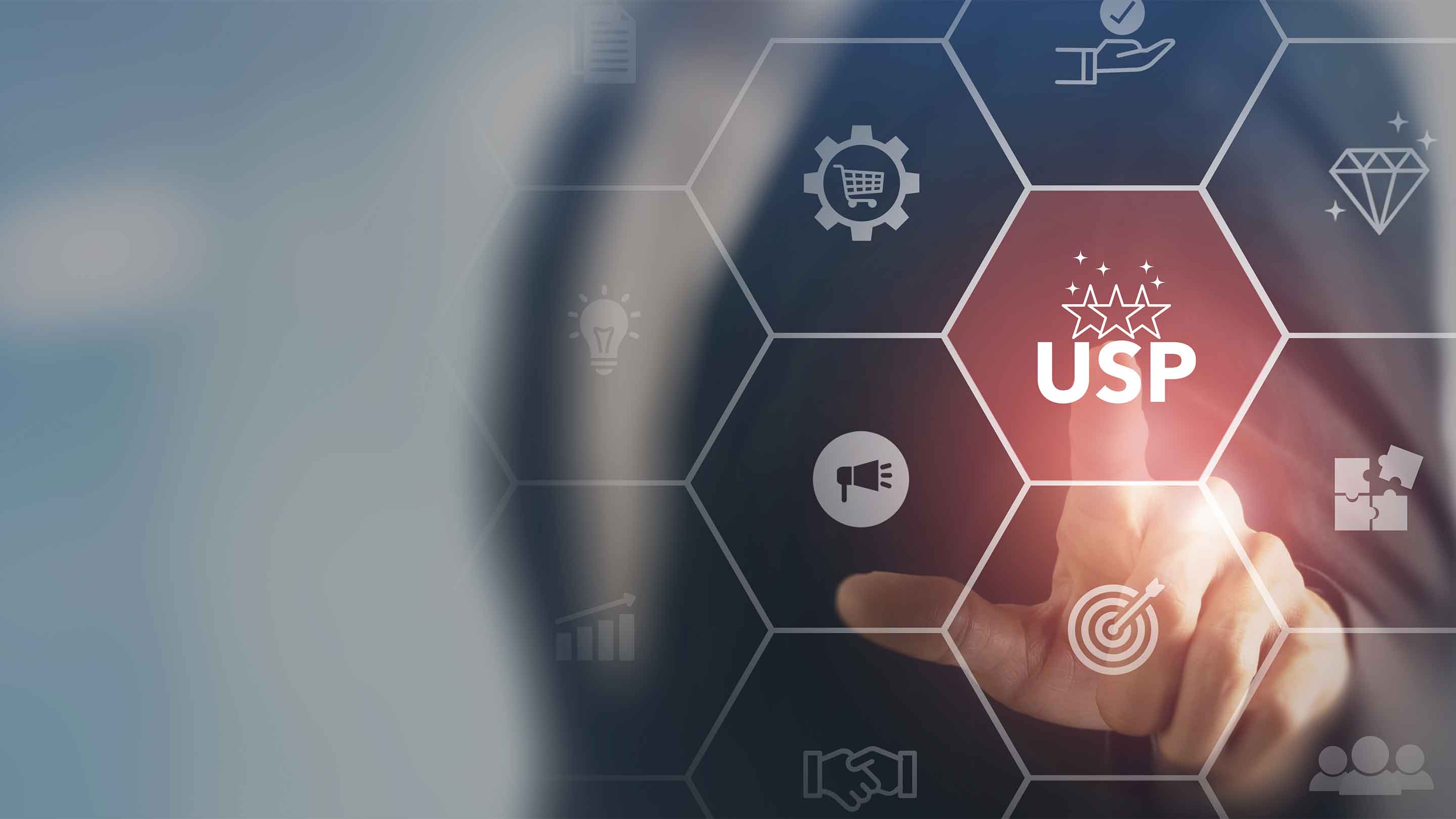 Image of business owner clicking on USP