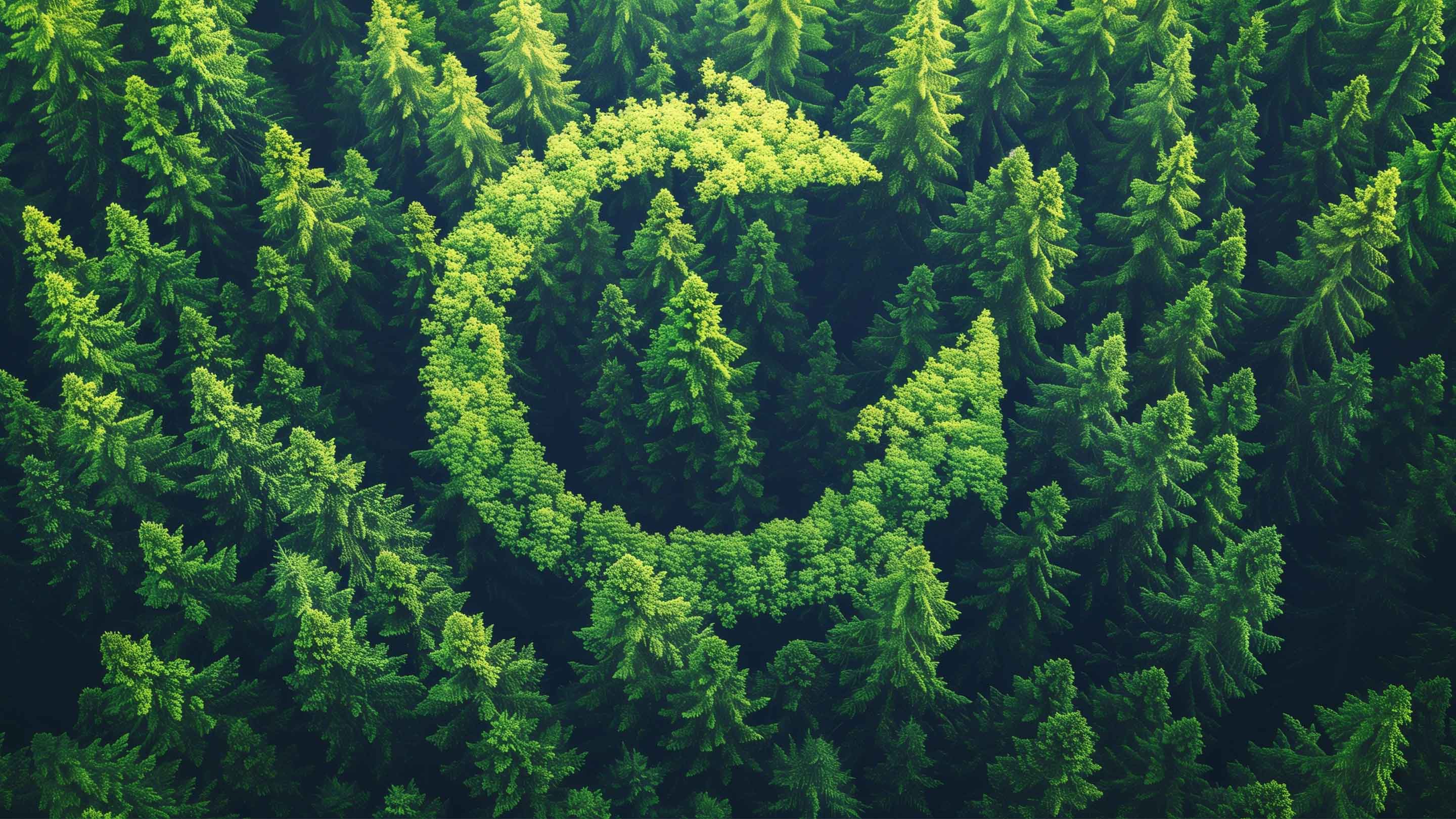 Recyclable Imagery on Forest backdrop