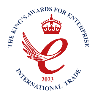 The King's Awards for Enterprise for International Trade 2023 logo.