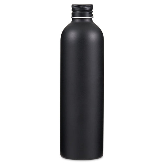 Aluminium Screw Lid Bottle for product code T9960. The tin is black with a screw lid.