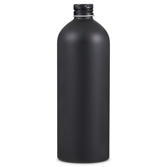 Aluminium Screw Lid Bottle for product code T9963. The tin is black with a screw lid.