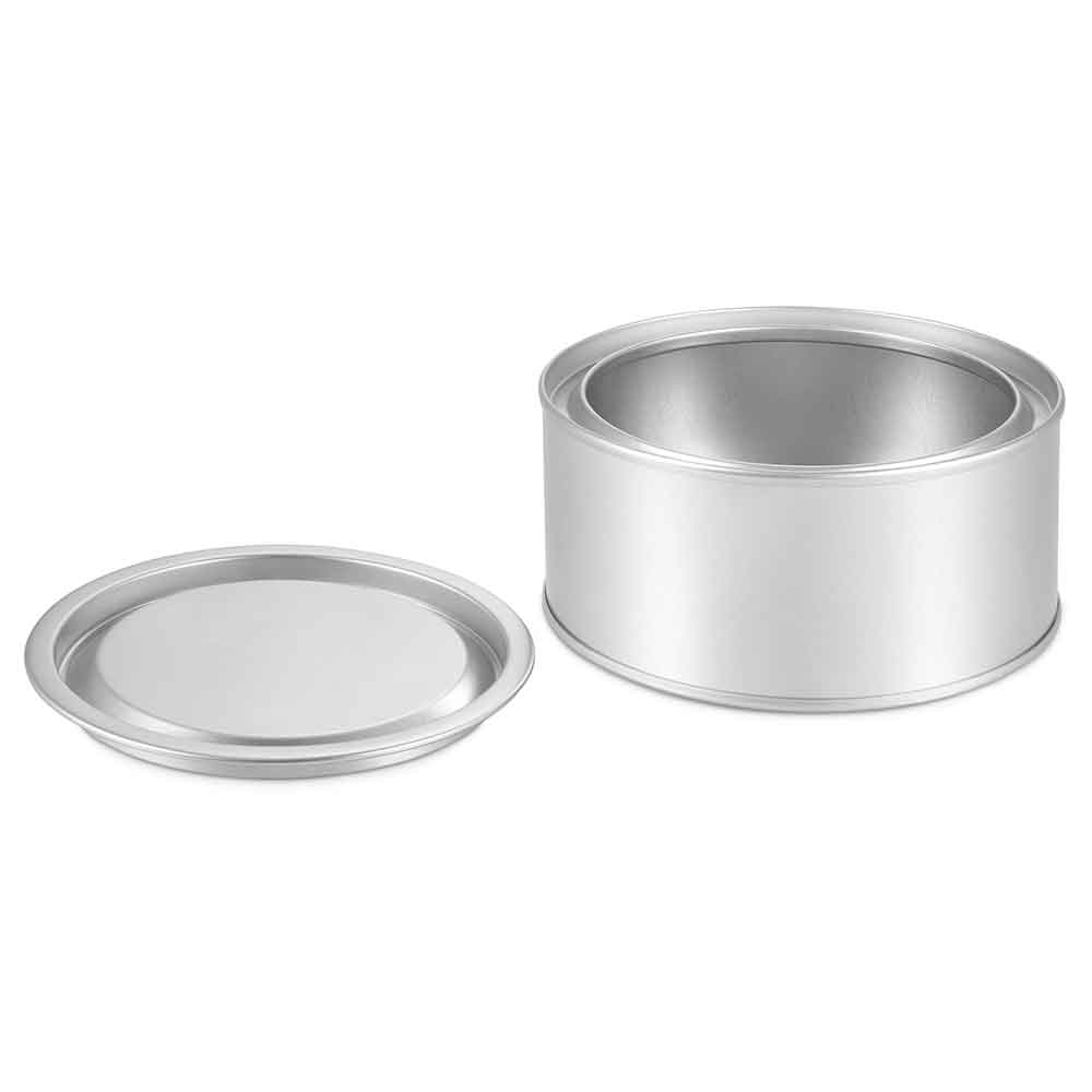 silver lever lid tin with lid off