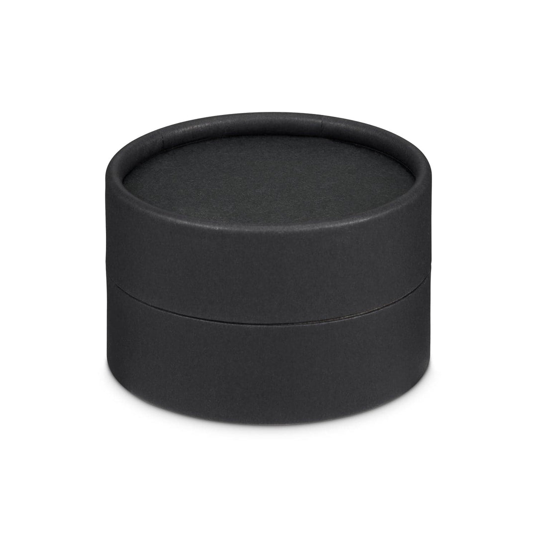 Black cardboard jar with water resistant liner for product code C863042B