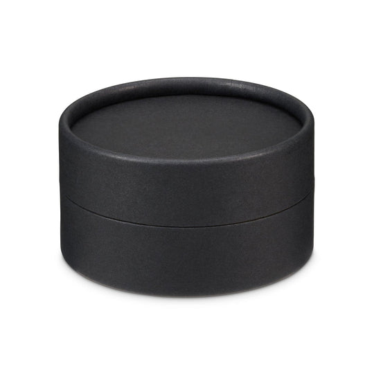 Black cardboard jar with water resistant liner for product code C873042B