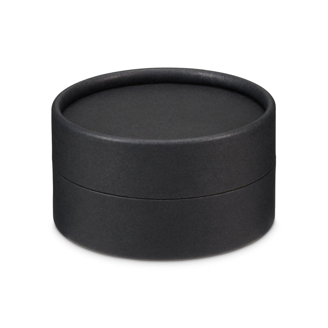 Black cardboard jar with water resistant liner for product code C873042B