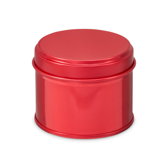 A red welded side seam tin with product code T0853.
