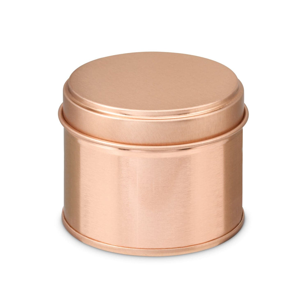 A rose gold welded side seam tin with product code T0854.