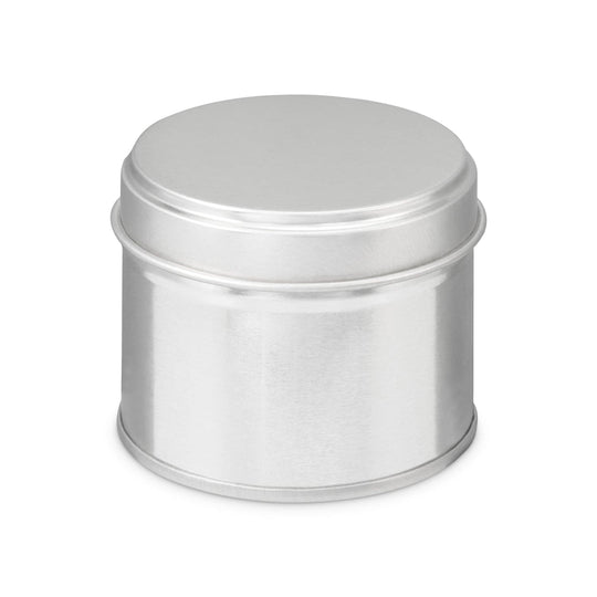 A silver welded side seam tin with product code T0856.