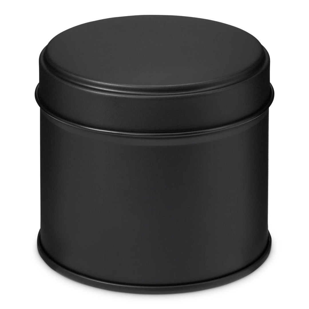 A black welded side seam tin with product code T0875.
