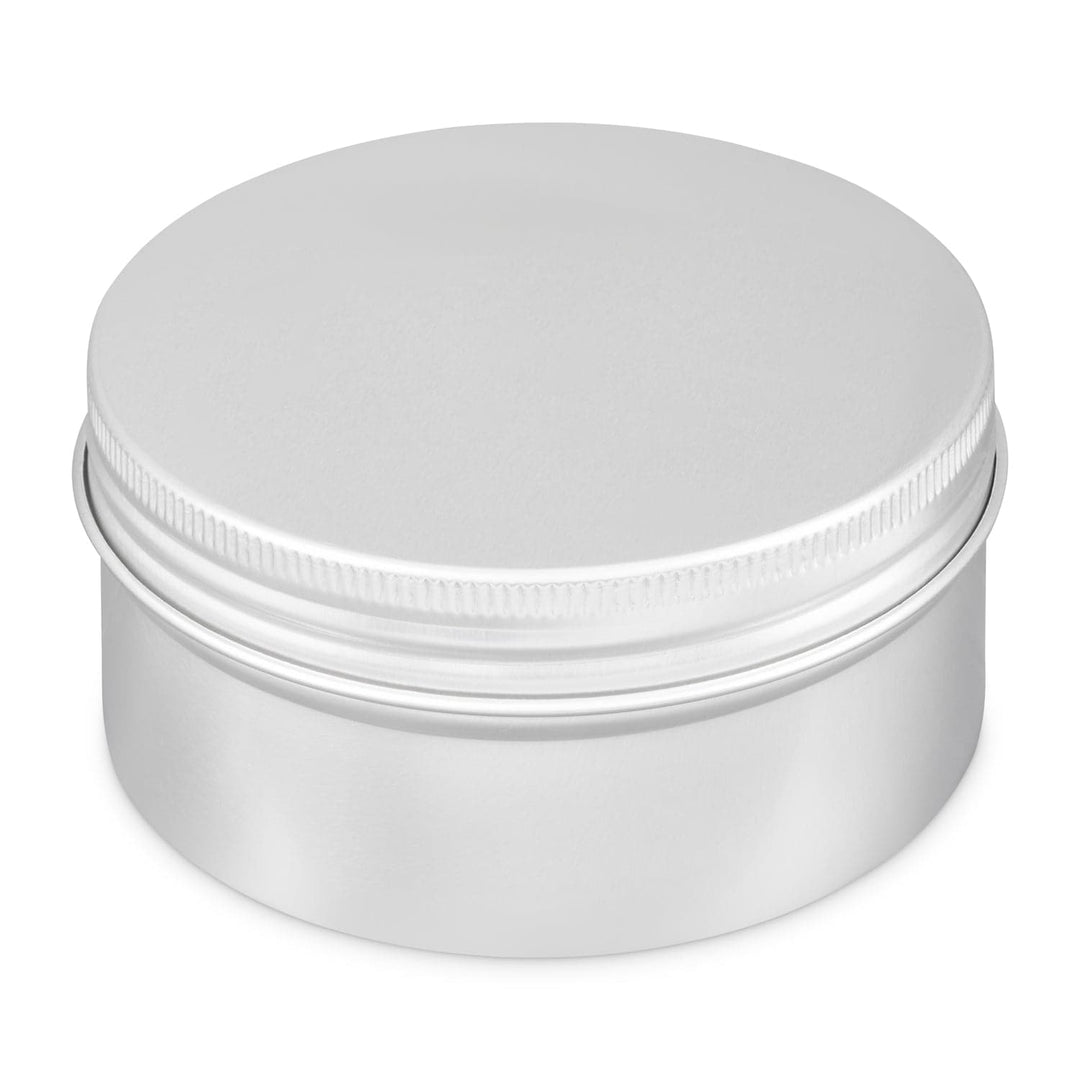 Aluminium screw lid tin with EPE lined lid.
