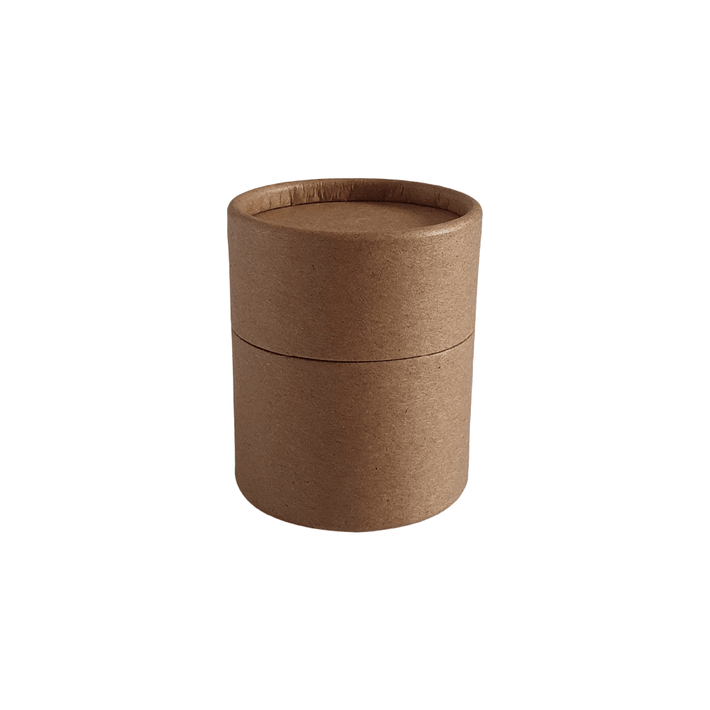A brown cardboard shaker tube with product code C751060K