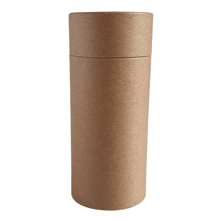 A brown cardboard shaker tube with product code C751120K