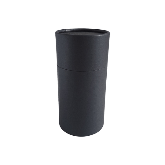 Cardboard tube packaging in black for product code C063112B.