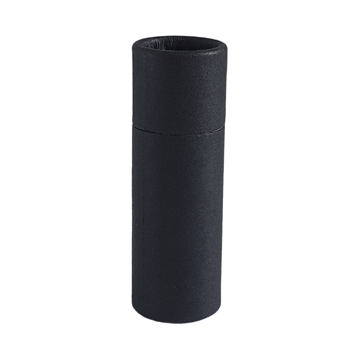 A black cardboard tube with push up base and internal water resistant lining with product code C921070B