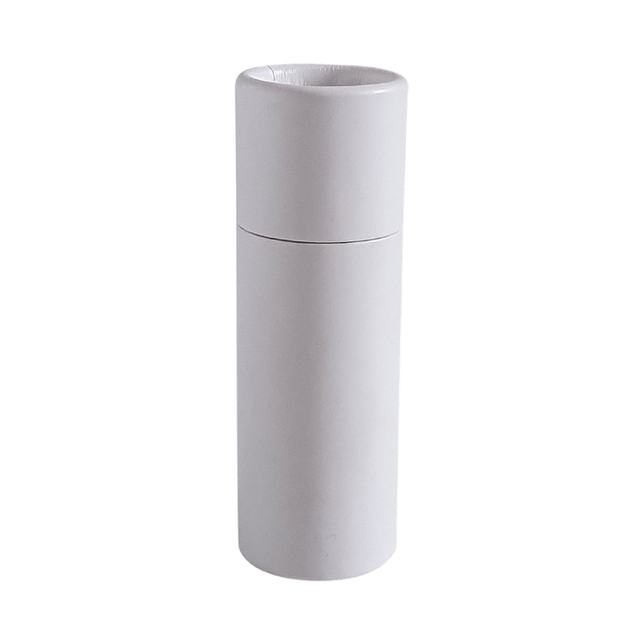 A white cardboard tube with push up base and internal water resistant lining with product code C921070W