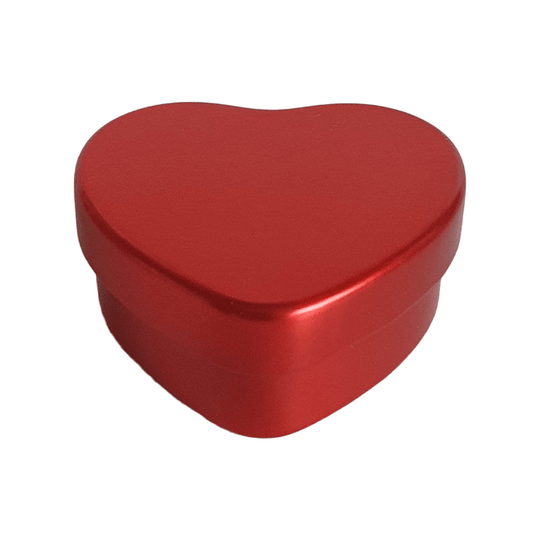 A red coloured heart shaped tin with product code T5612.
