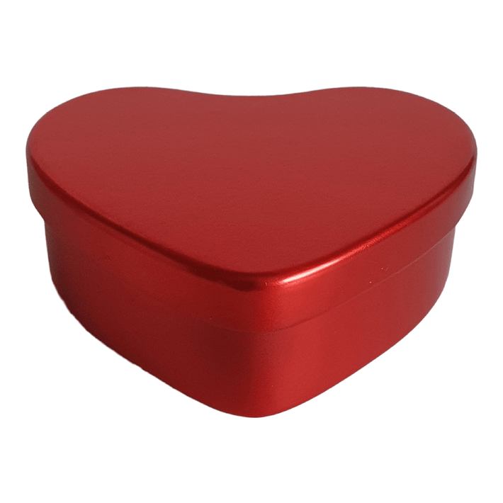 A red heart shaped tin with product code T5615.
