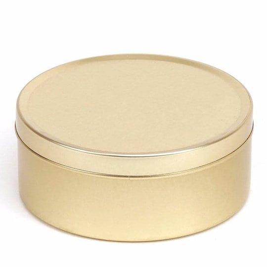 A gold seamless tin container with product code T0791.
