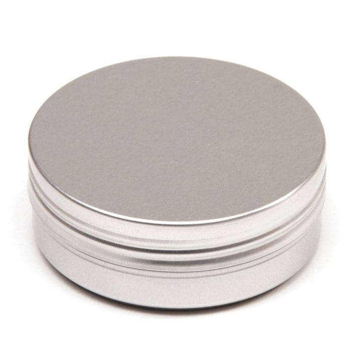 Aluminium packaging with a screw lid.