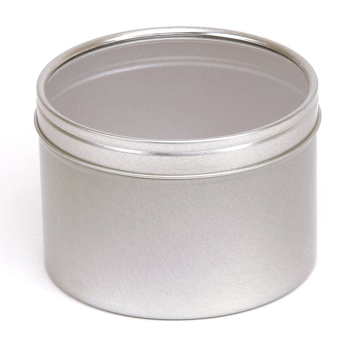 A round silver tin with a clear windowed slip lid with product code T0709W.